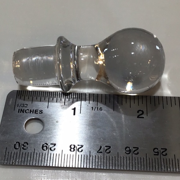 Two Crystal Clear Bottle or Cruet Stoppers - Picture 2 of 5